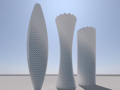 Parametric Tower models 3Dモデル