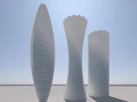 Parametric Tower models 3D Model