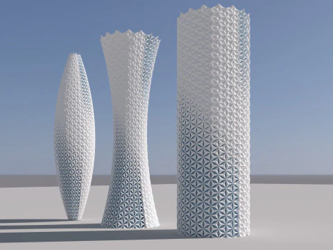Parametric Tower models 3D Model
