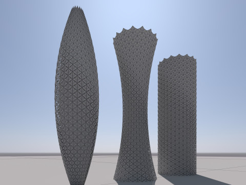 Parametric Tower models 3D Model