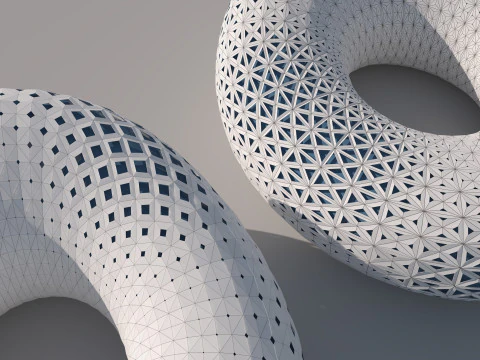 Organic spherical model 3D Model