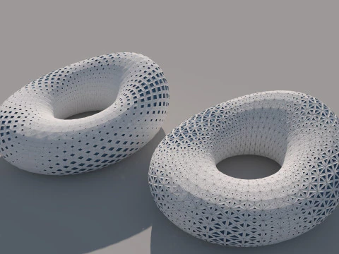 Organic spherical model 3D Model