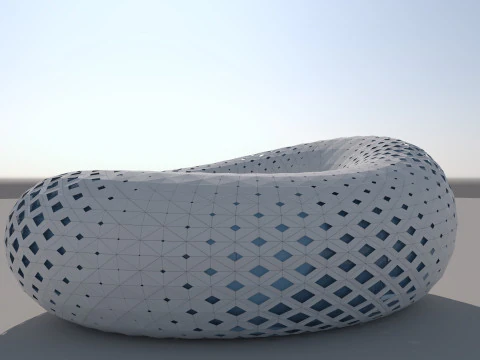 Organic spherical model 3D Model
