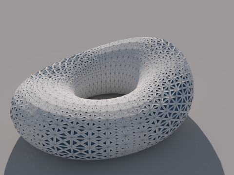 Organic spherical model 3D-Modell