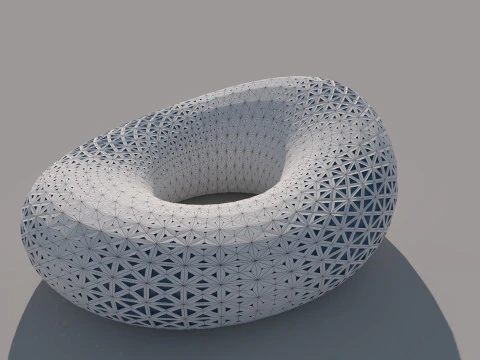 Organic spherical model 3D Model