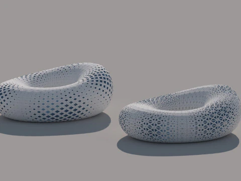 Organic spherical model 3D Model