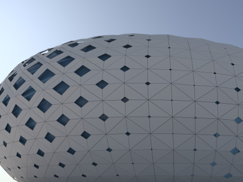 Organic spherical model 3D-Modell