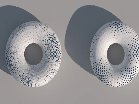 Organic spherical model 3D Model