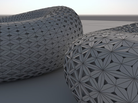Organic spherical model 3D-Modell