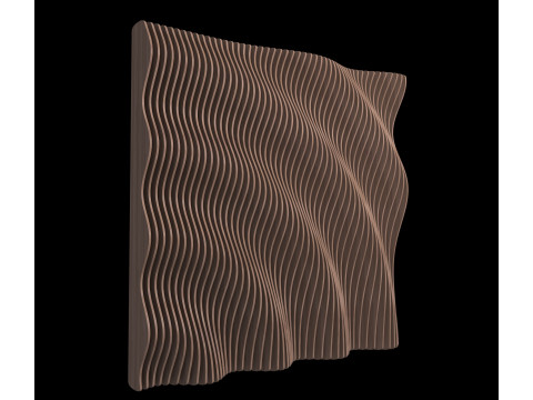 Wooden parametric wall panel 3Dモデル
