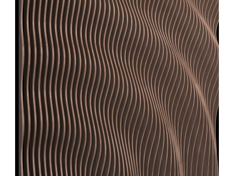 Wooden parametric wall panel 3D 模型