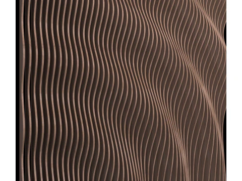 Wooden parametric wall panel 3D Model