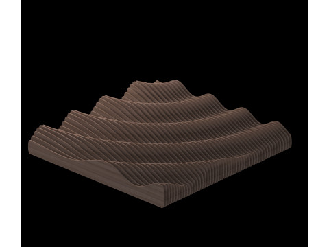 Wooden parametric wall panel 3D 模型