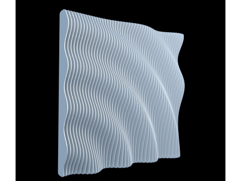 Wooden parametric wall panel 3D 模型
