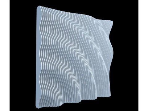 Wooden parametric wall panel 3D Model