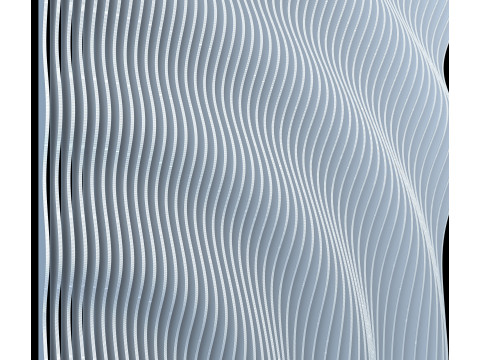 Wooden parametric wall panel 3D 模型