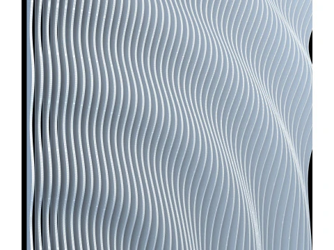 Wooden parametric wall panel 3D Model