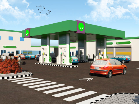 GAS STATION 3Dモデル