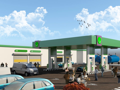 GAS STATION 3D Model
