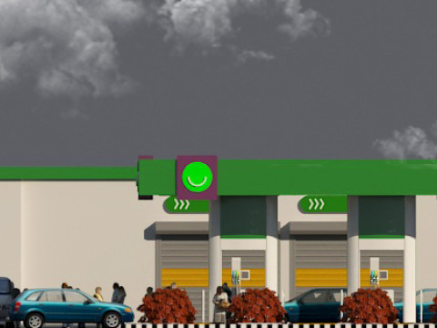 GAS STATION 3D Model