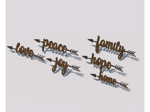 Word art 3Dモデル