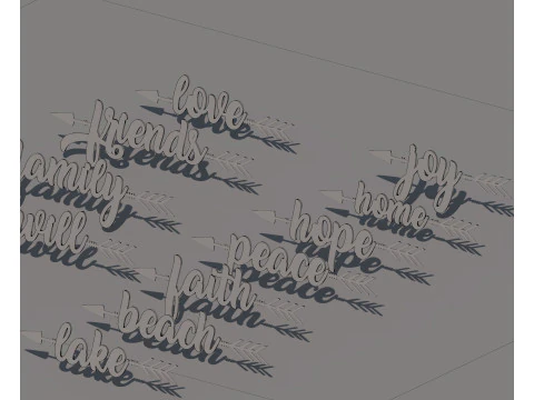 Word art 3D Model