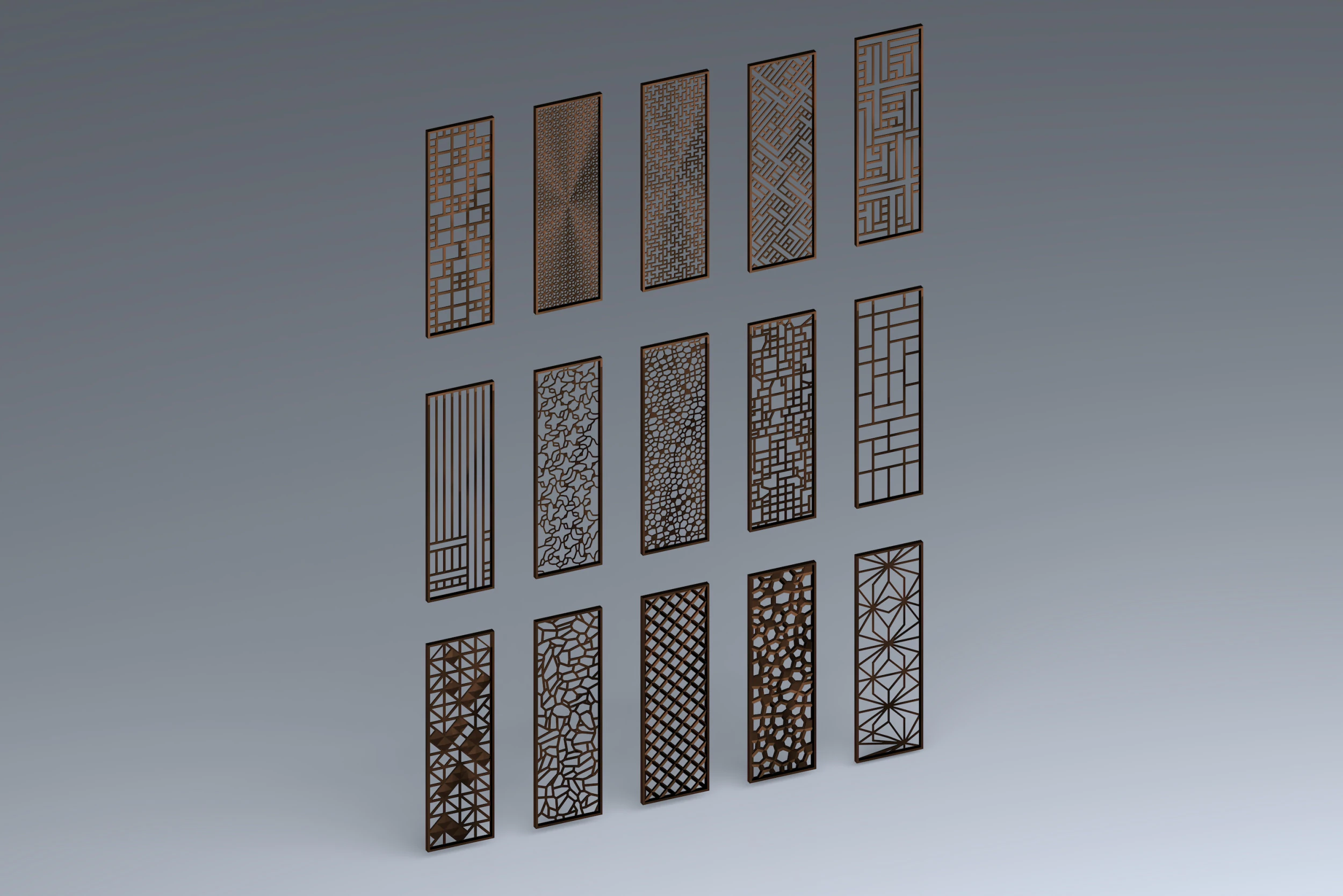 Collection of partions Low-poly 3D Model .c4d .max .obj .3ds .fbx .stl .blend 