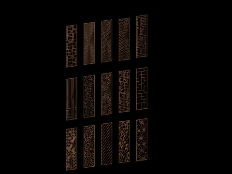 Collection of partions Low-poly 3D Model