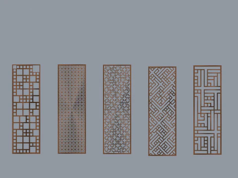 Collection of partions Low-poly 3D Model
