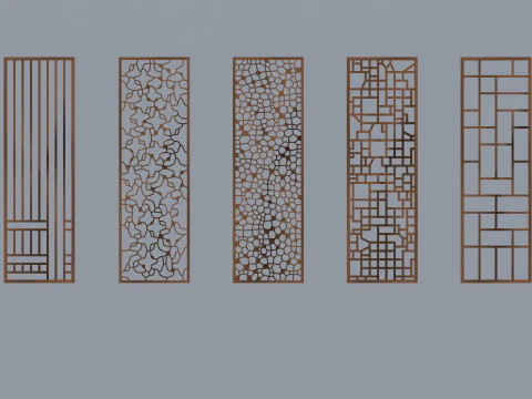 Collection of partions Low-poly 3D Model