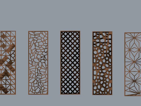 Collection of partions Low-poly 3D Model