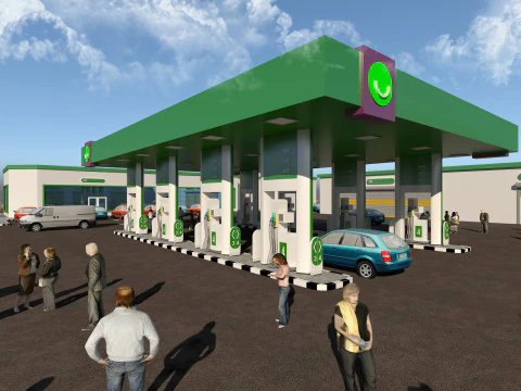GAS STATION 3D Model