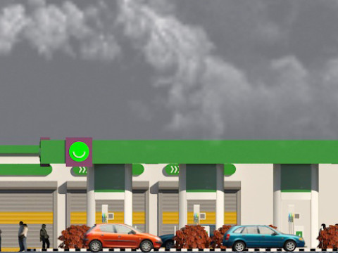 GAS STATION 3D Model