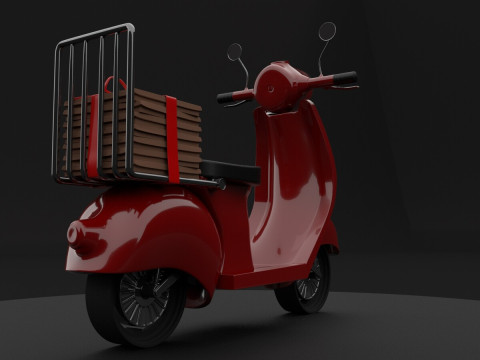 Scooter Pizza delivery 3Dモデル