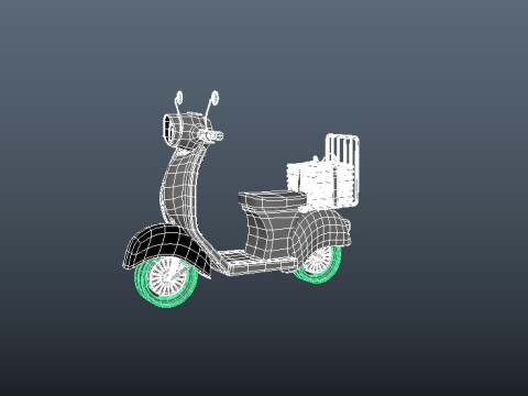 Scooter Pizza delivery 3Dモデル