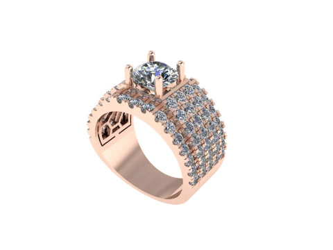 Diamond ring for men 3D Print Model