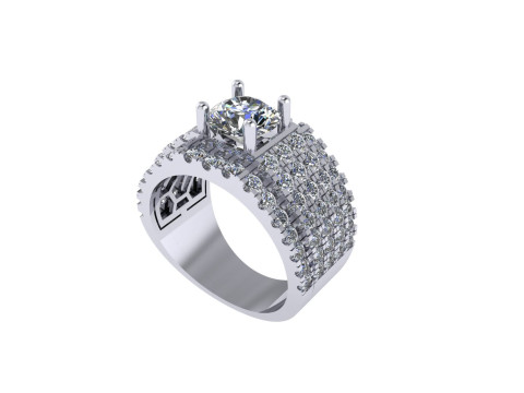 Diamond ring for men 3D-Druckmodell