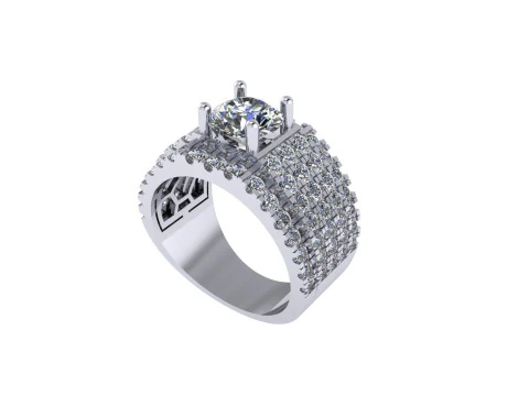 Diamond ring for men 3D Print Model