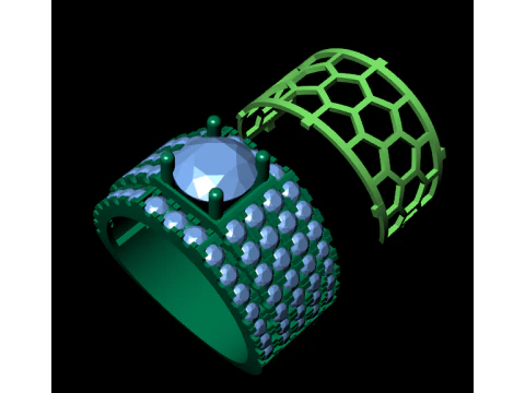 Diamond ring for men 3D Print Model