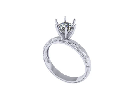 Women diamond engagement ring 3d render 3D Print Model