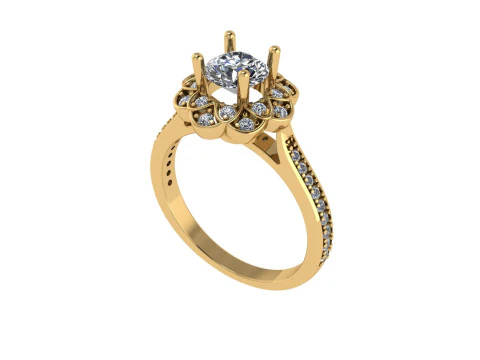 Bague de fian&ccedil;ailles en diamant pour femmes, rendu 3D Modèles 3D en vedette