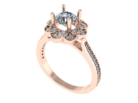 Women diamond engagement ring 3d render 3Dプリントモデル