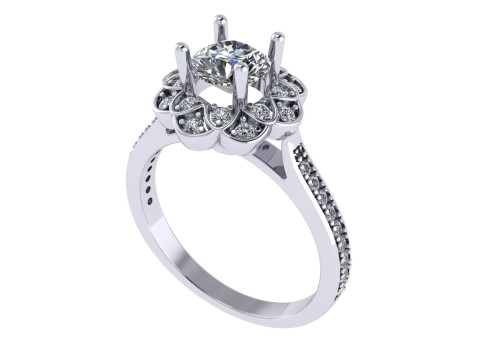 Women diamond engagement ring 3d render 3Dプリントモデル