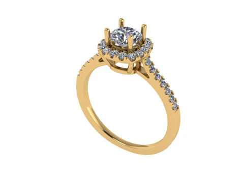 여자 다이아몬드 약혼 반지 3d 렌더링 3D 프린트 모델