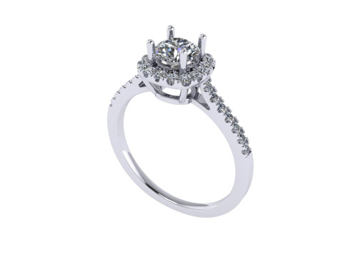 Women diamond engagement ring 3d render 3Dプリントモデル