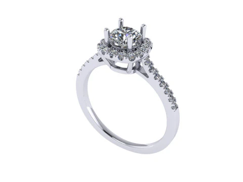 Women diamond engagement ring 3d render 3D Print Model
