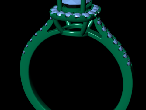 Women diamond engagement ring 3d render 3Dプリントモデル
