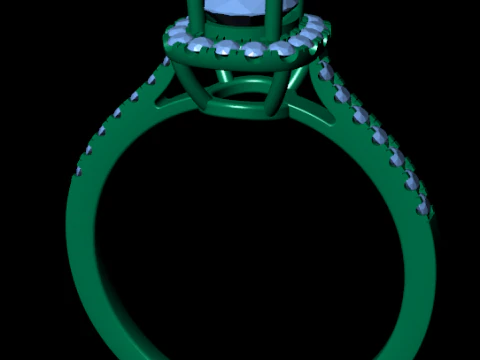 Women diamond engagement ring 3d render 3D Print Model
