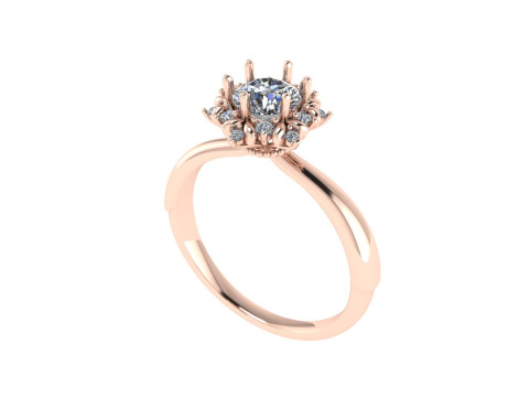Women diamond engagement ring 3d render 3Dプリントモデル