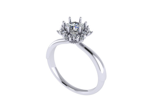 Women diamond engagement ring 3d render 3Dプリントモデル